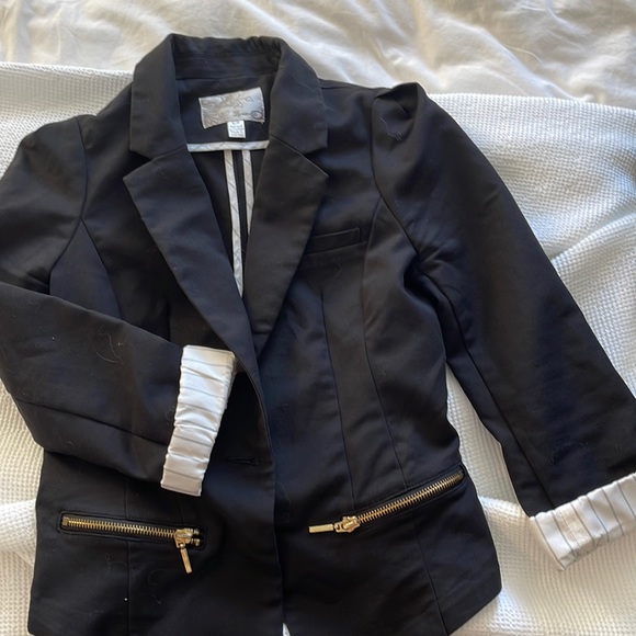 Black Blazer with Gold Detailing by Dynamite - Picture 1 of 1